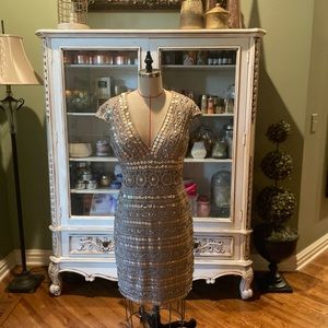 Nightway sz 10 Fully Sequined Dress